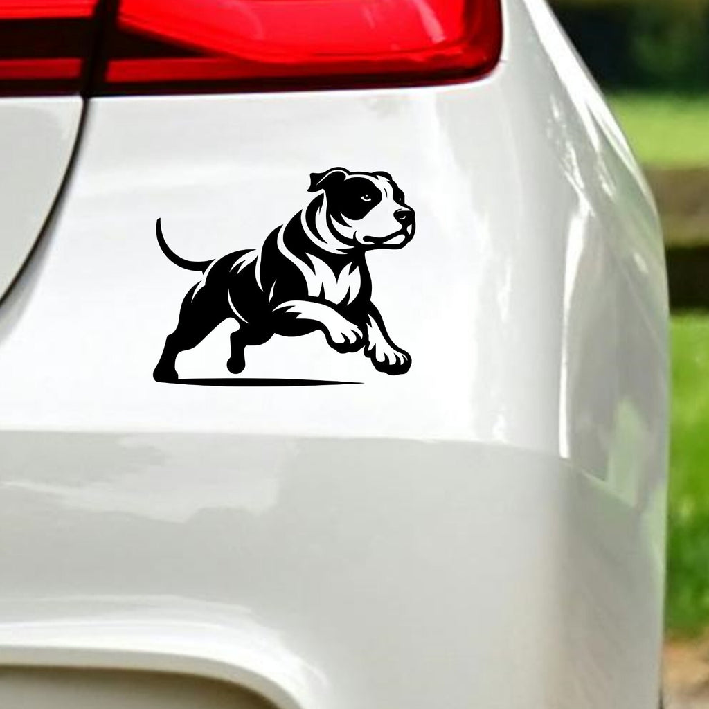 Standing Pitbull Car Sticker in the design shown.