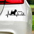 Westie Heartbeat Car Sticker in the design shown.