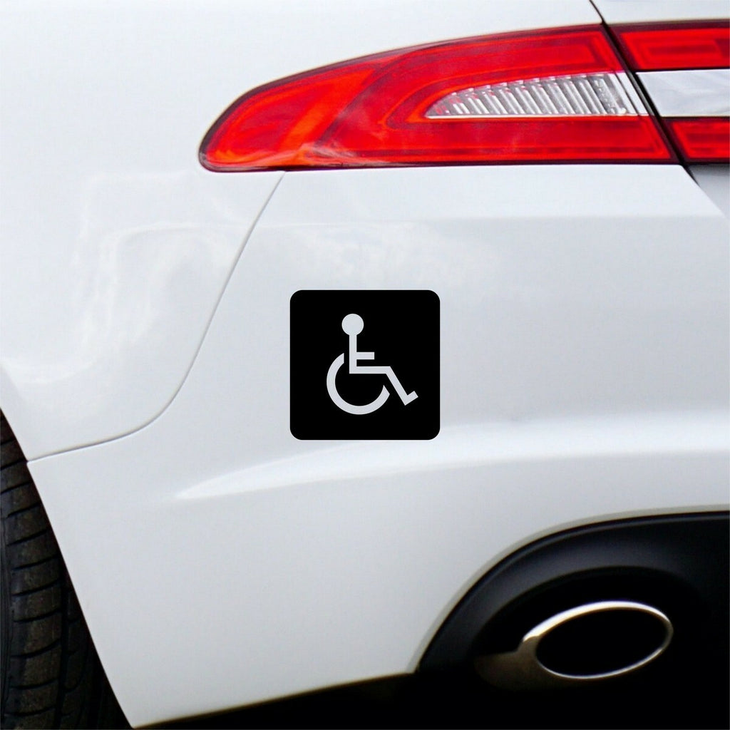 Wheelchair Symbol Car Sticker — example vehicle placement 3.