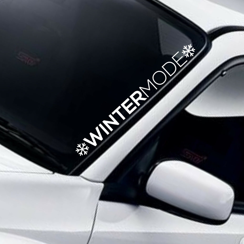 Winter Mode Windscreen decal — example vehicle placement 1.