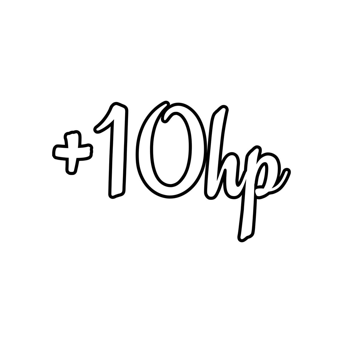+10hp Car Sticker