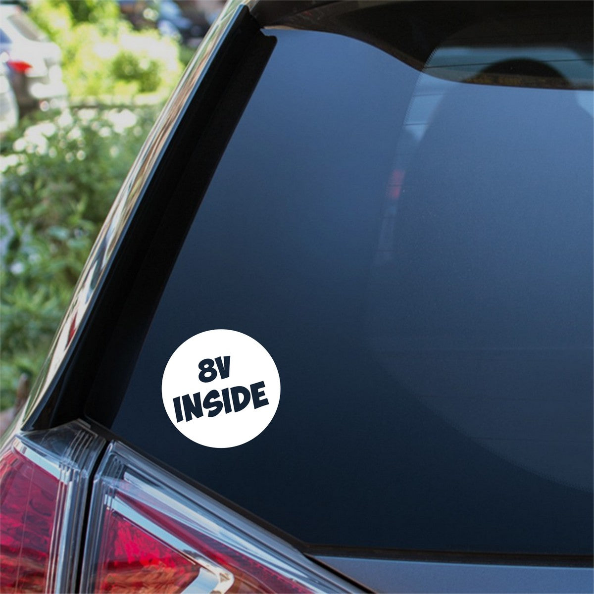 8v Inside Car Sticker Decal