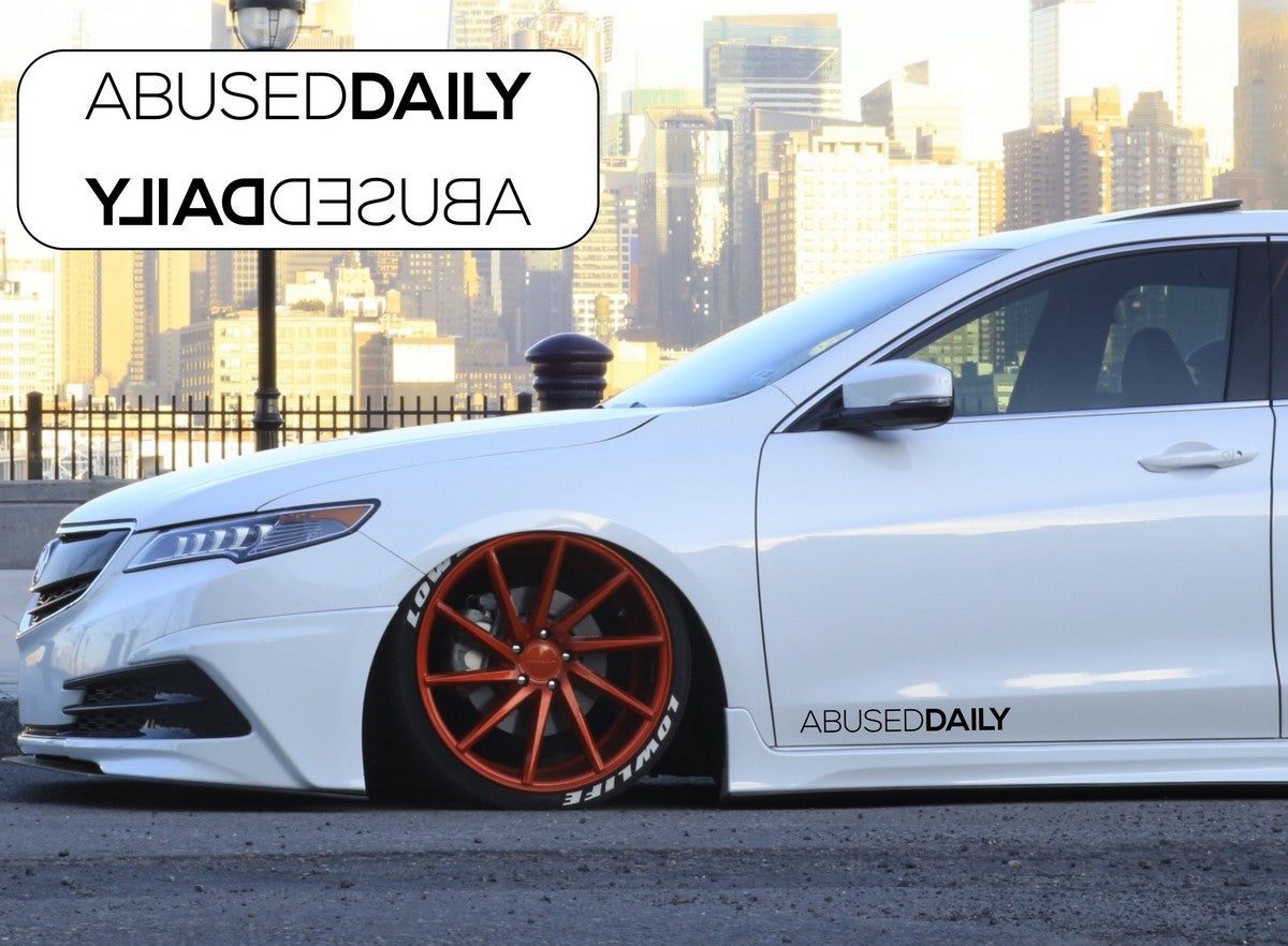 Abused Daily Side Skirt Car Stickers Decals