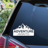 Adventure Awaits Mountain Car Sticker