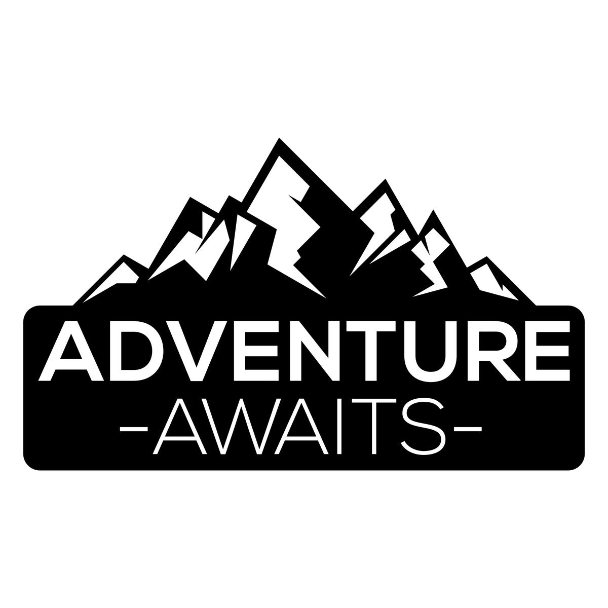 Adventure Awaits Mountain Car Sticker