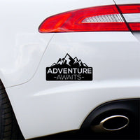 Adventure Awaits Mountain Car Sticker