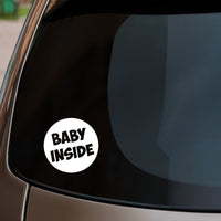 Baby Inside Car Sticker Fitted On Rear Window