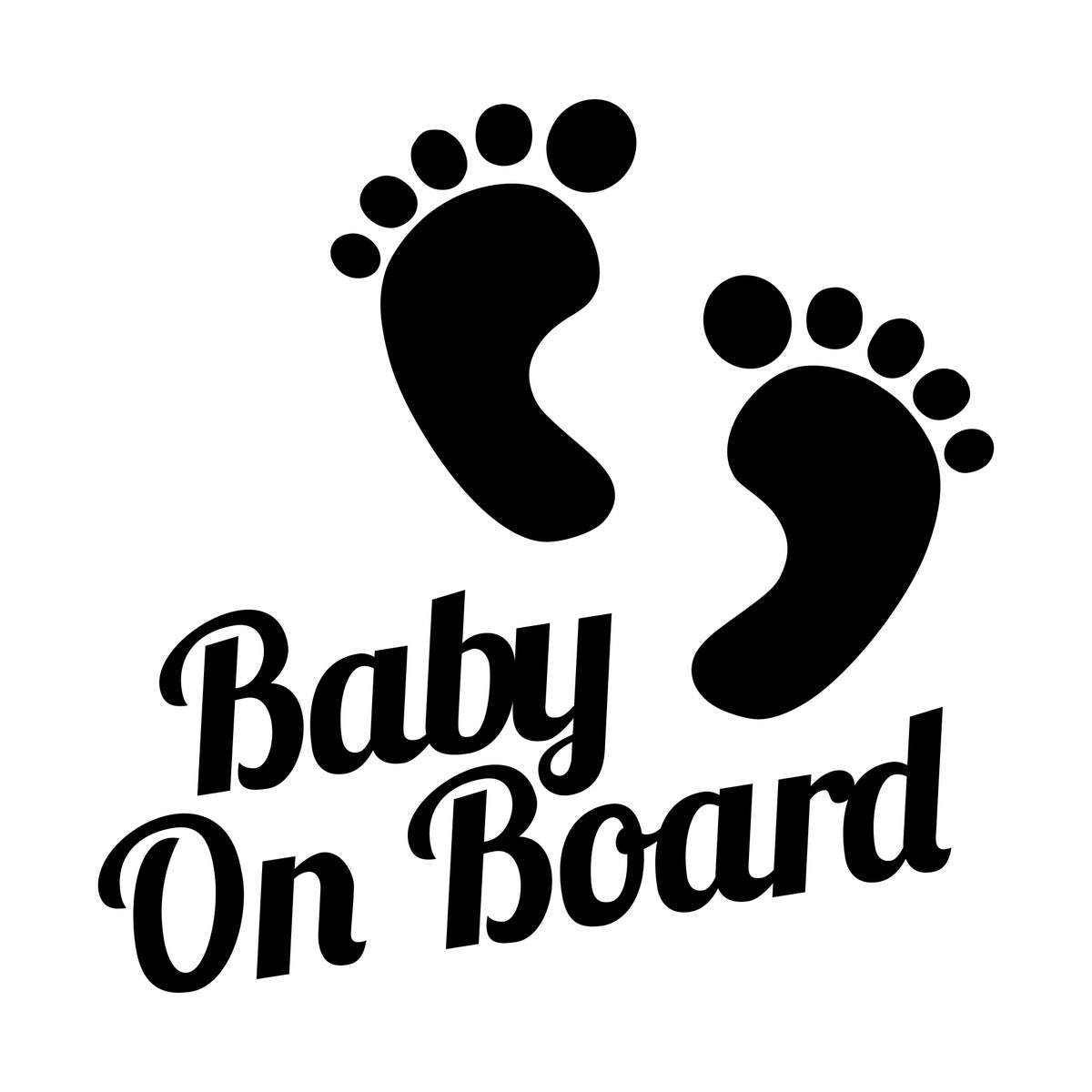 Baby On Board Car Sticker Decal