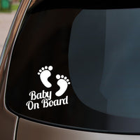 Baby On Board Feet Car Sticker Fitted On Rear Window