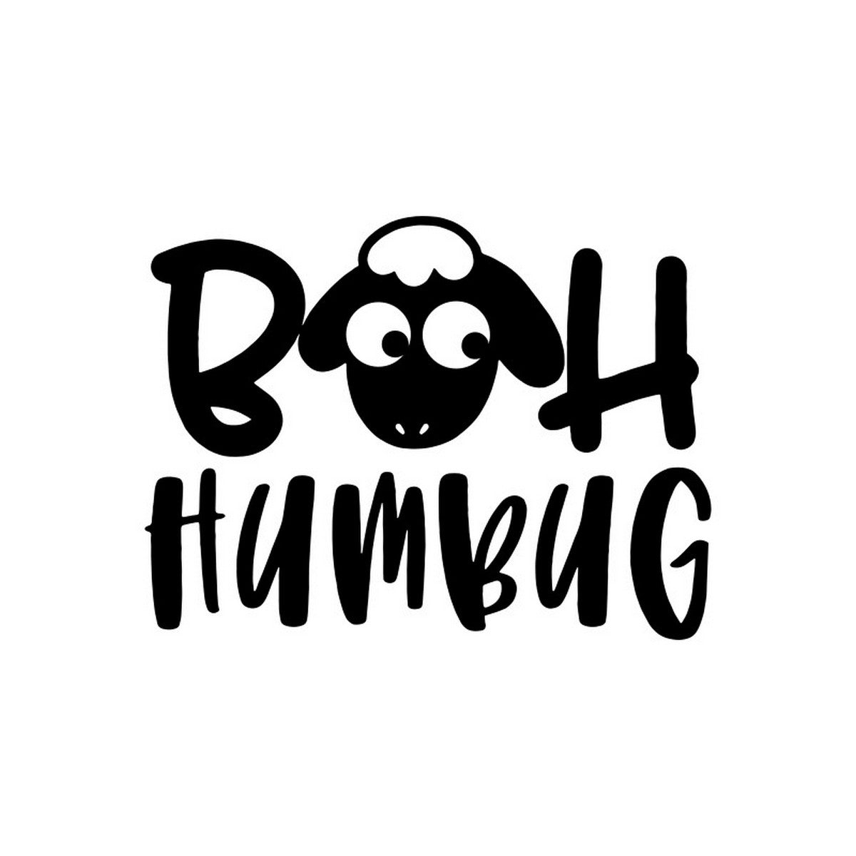 Bah Humbug Wine Glass Stickers