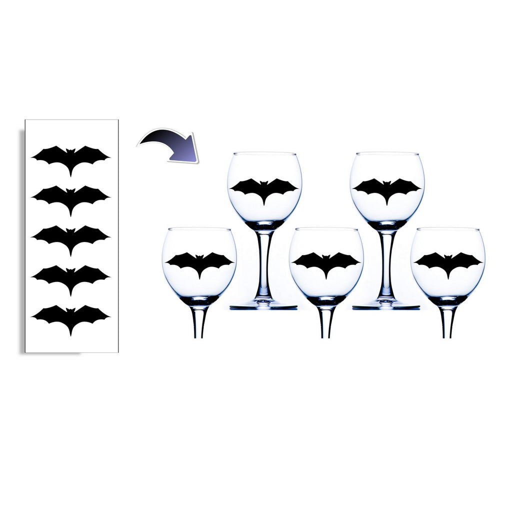 Bat Wine Glass Stickers