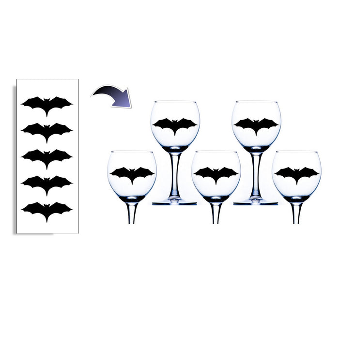 Bat Wine Glass Stickers