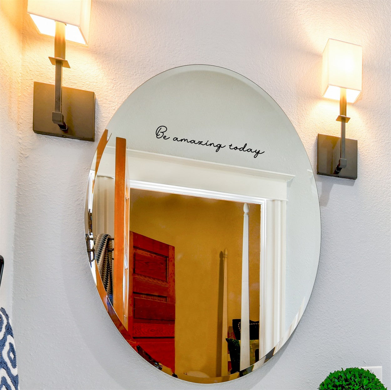Motivational mirror sticker