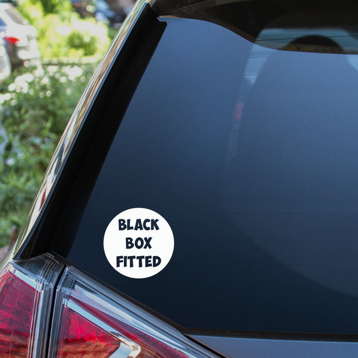 Black box fitted car window sticker