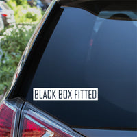 Black box window sticker