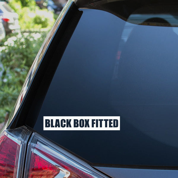 Black box fitted car window sticker
