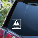 Black box fitted warning car window sticker