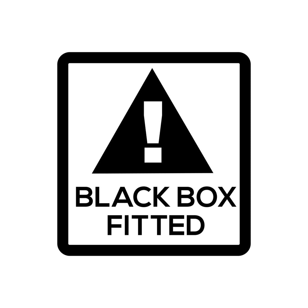 Black box fitted warning car sticker