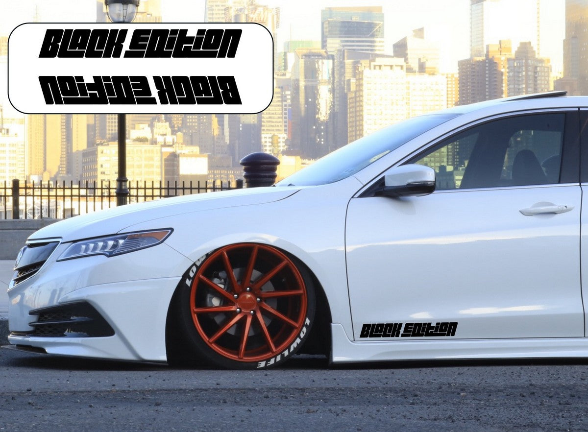Black Edition Side Skirt Car Stickers Decals
