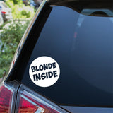 Blonde Inside Car Sticker Decal