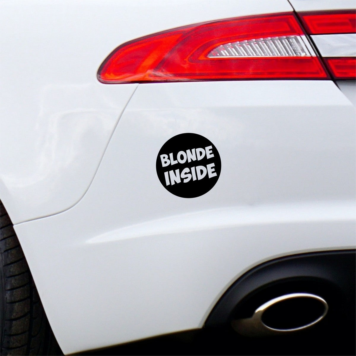 Blonde Inside Car Sticker Decal