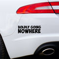 Boldly Going Nowhere Car Sticker