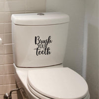 Brush Your Teeth Toilet Sticker