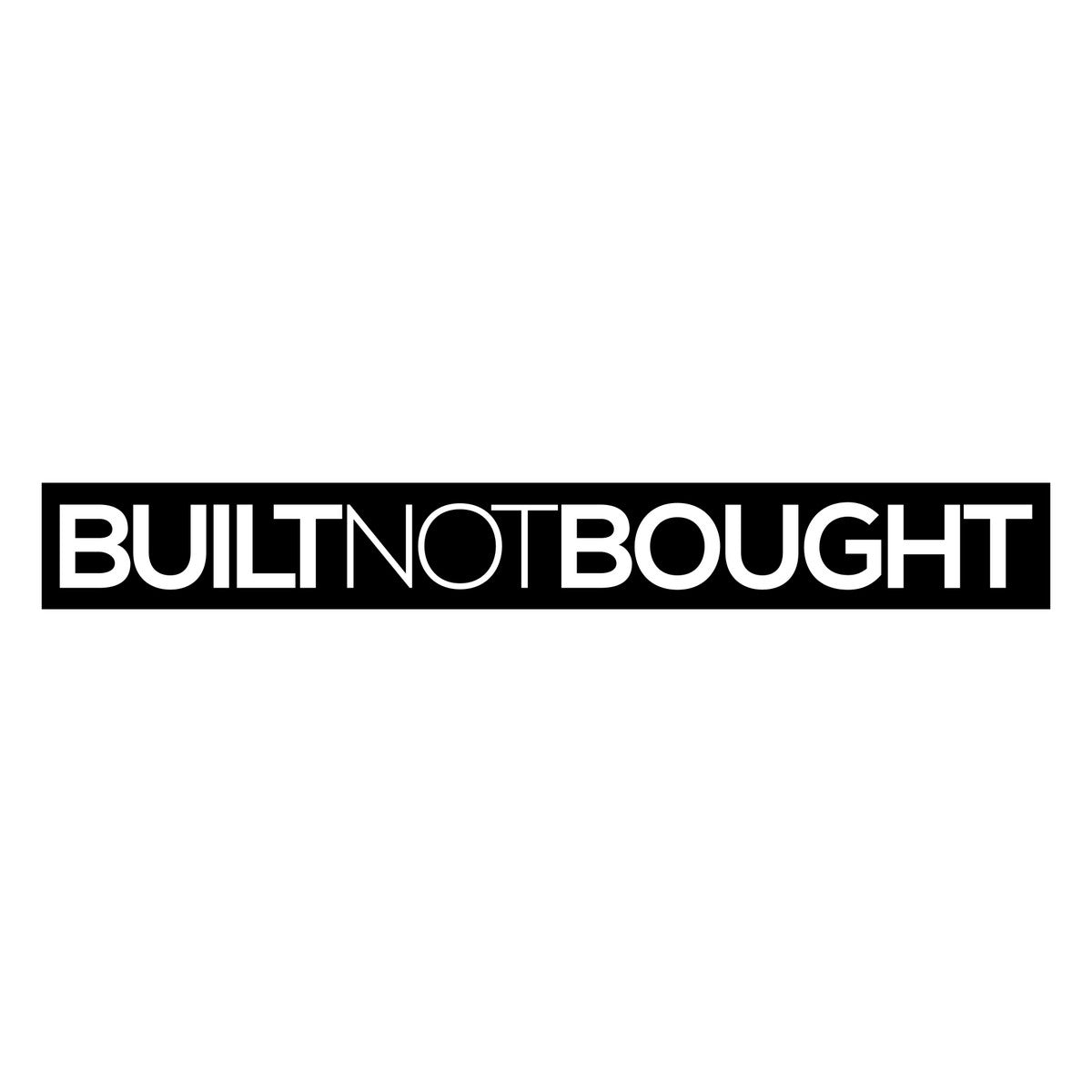Built Not Bought Outline Car Sticker
