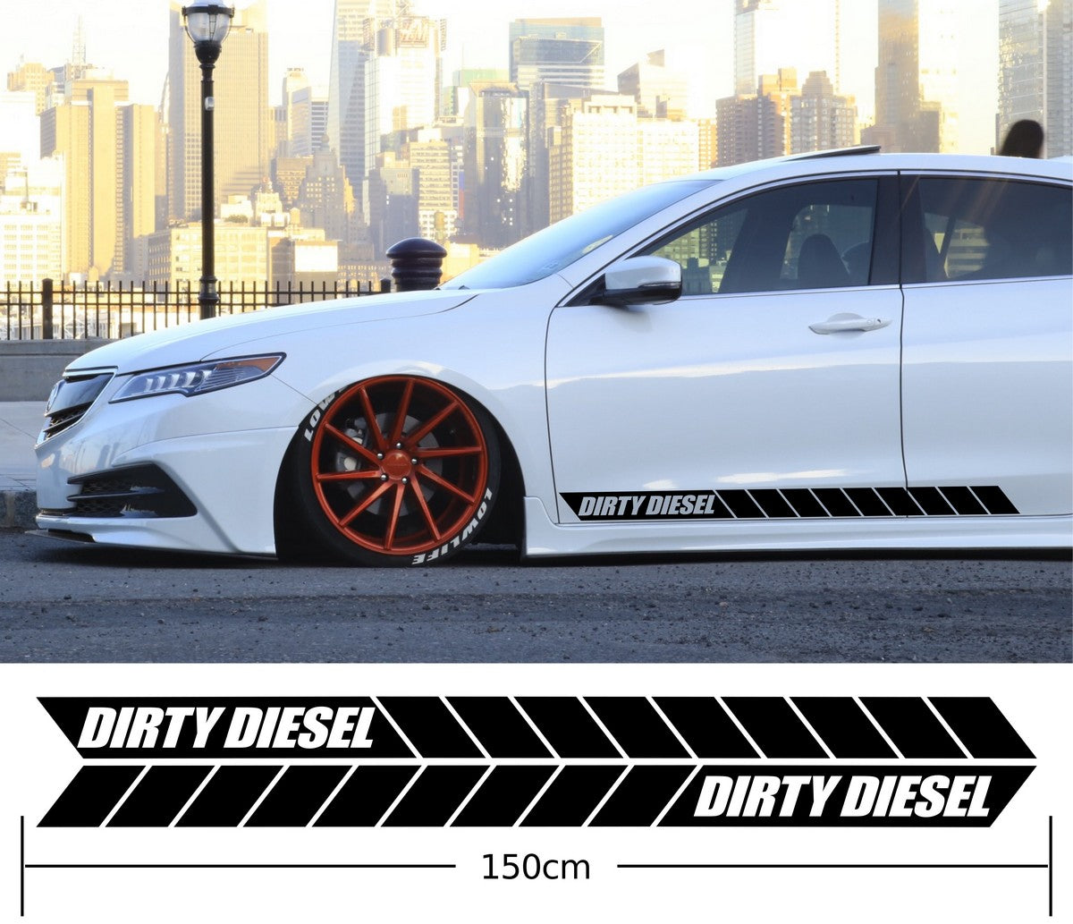 Dirty Diesel Side Stripes Stickers Decals