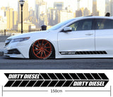 Dirty Diesel Side Stripes Stickers Decals