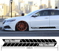 Fast and Loud Side Stripes Stickers Decals