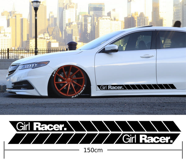 Girl Racer Side Stripes Stickers Decals