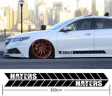 Haters Gonna Hate Side Stripes Stickers Decals