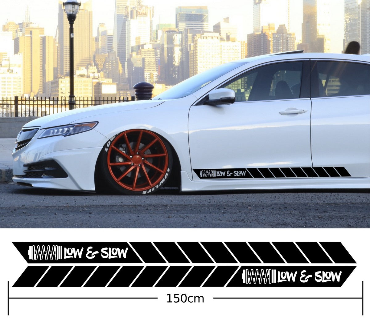 Low and Slow Side Stripes Stickers Decals