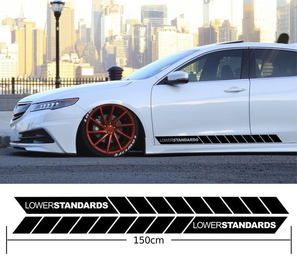 Lower Standards Side Stripes Stickers Decals