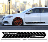 Lowered Coil Car Side Stripes Stickers Decals