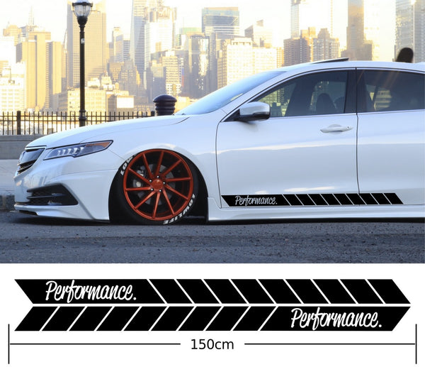 Performance Car Side Stripes Stickers Decals