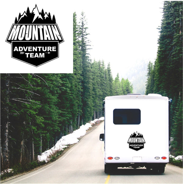 Mountain adventure team caravan sticker