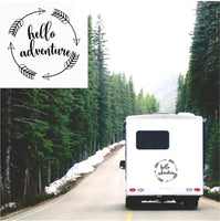 Hello Adventure Caravan Sticker