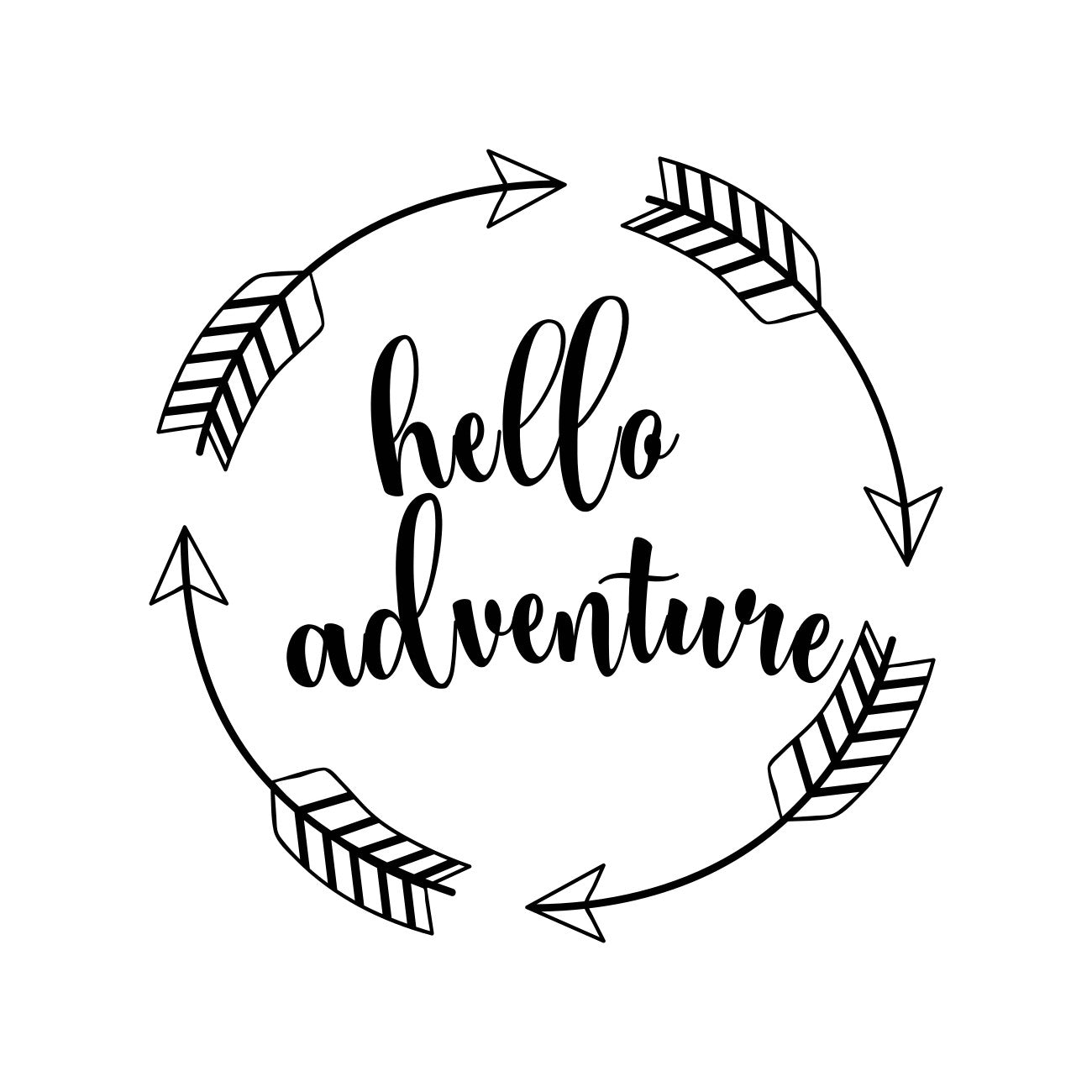 Hello Adventure Caravan Decal