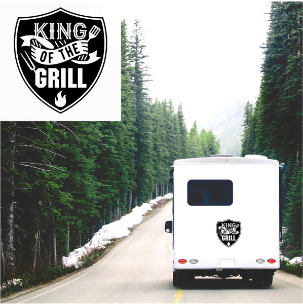 King Of The Grill Caravan Sticker