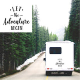 Let The Adventure Begin Caravan Sticker