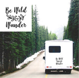 Be Wild & Wander Caravan Sticker