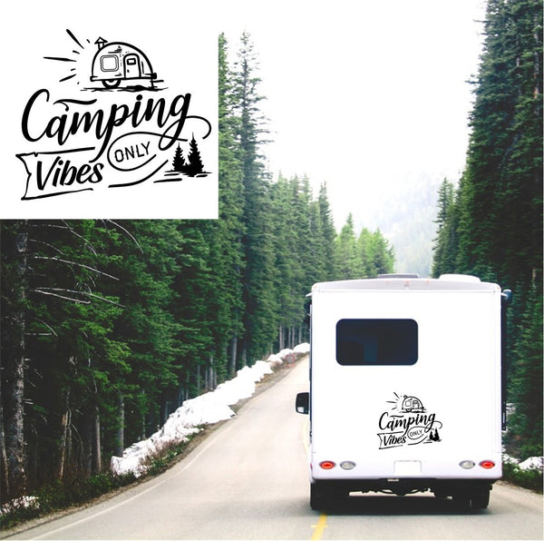 Camping Vibes Only Caravan Sticker