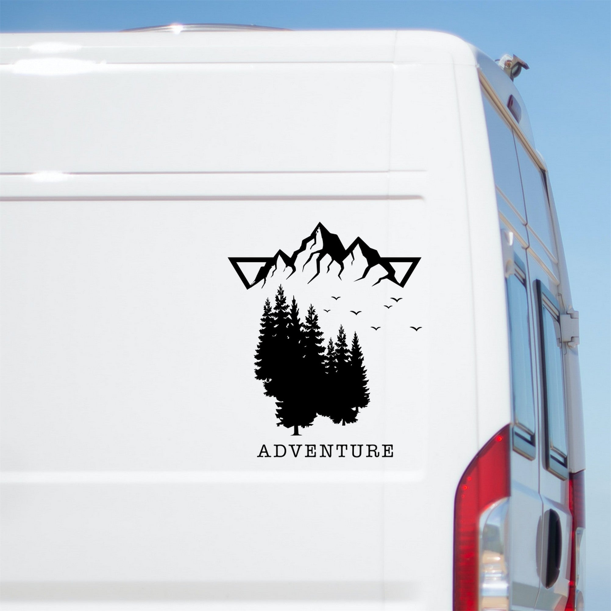 Adventure Forest Mountain Large Camper Van Caravan Sticker