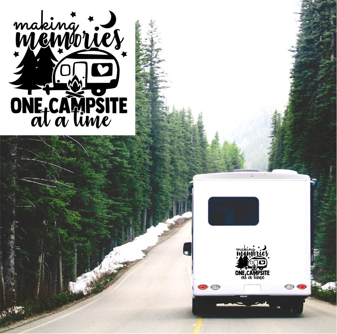 Making Memories One Campsite At A Time Caravan Sticker