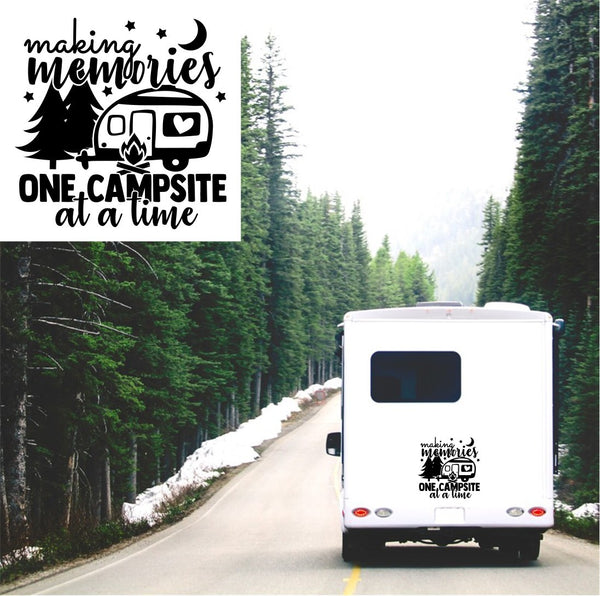 Making Memories One Campsite At A Time Caravan Sticker