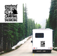 Weekend Forecast Camping With a Good Chance of Drinking Caravan Sticker
