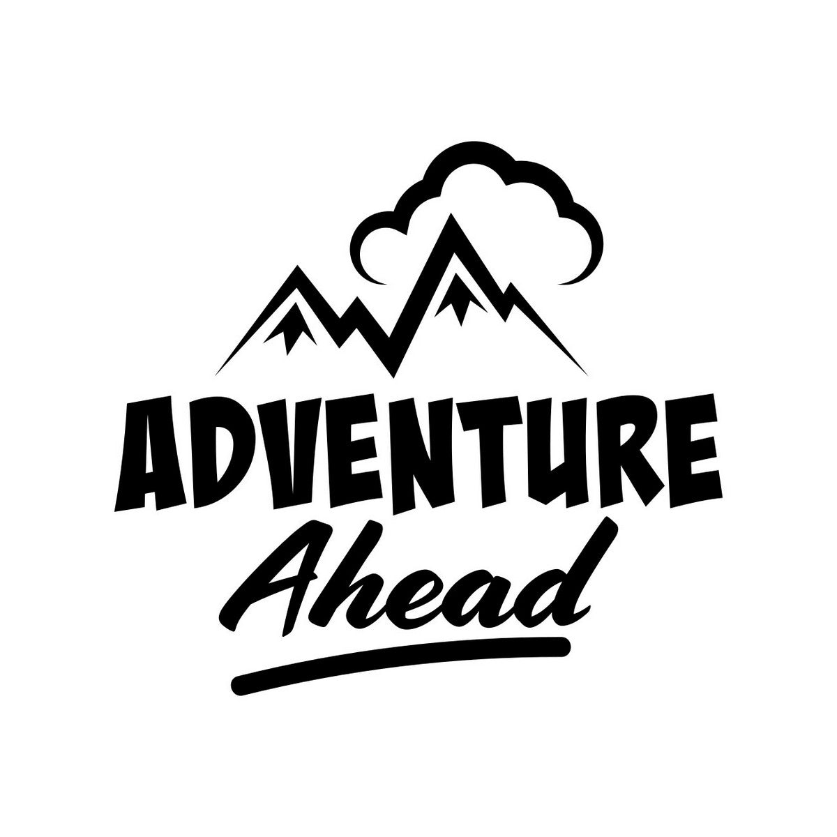 Adventure Ahead Large Camper Van Caravan Sticker