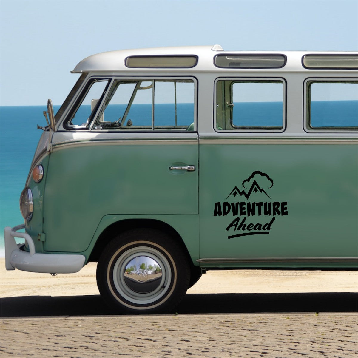 Adventure Ahead Large Camper Van Caravan Sticker